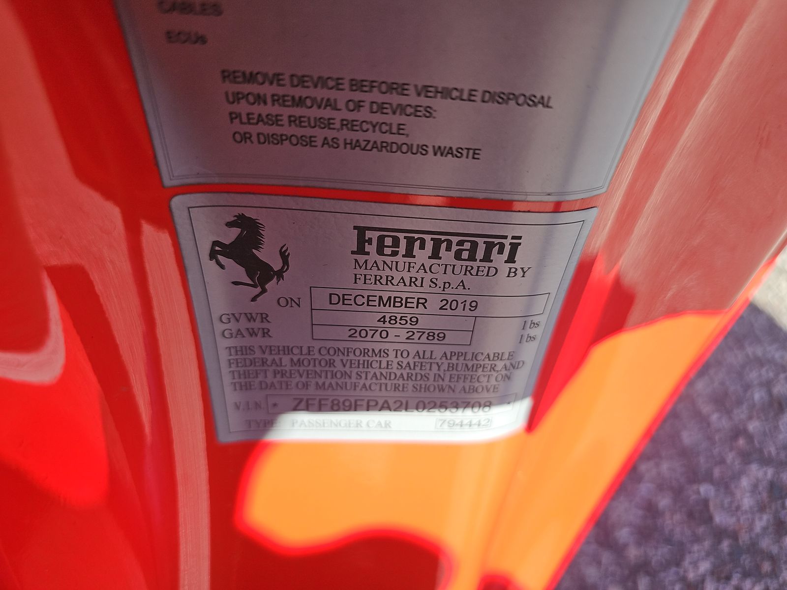 2020 Ferrari Portofino Base RWD