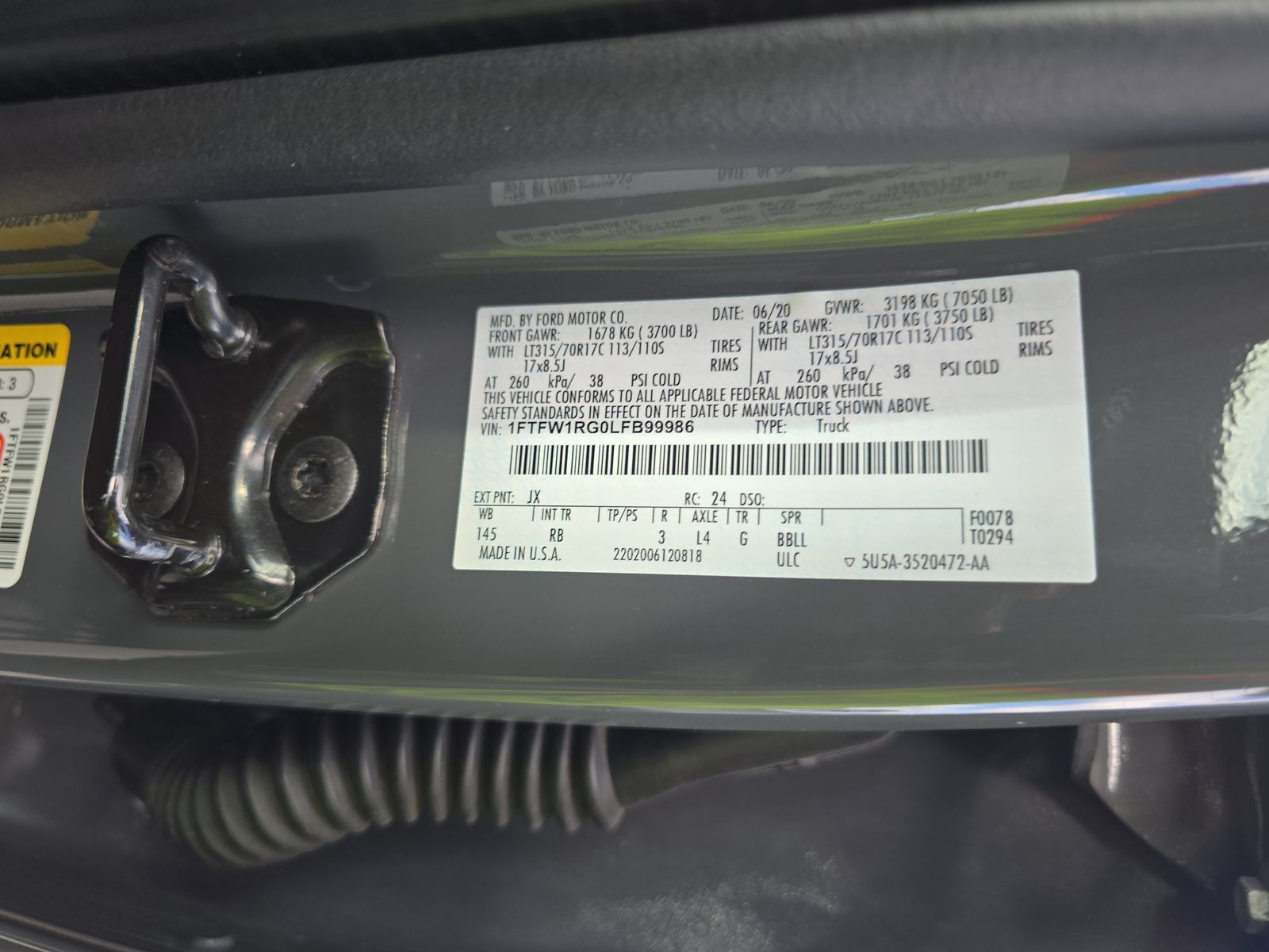 2020 Ford F-150 Raptor AWD