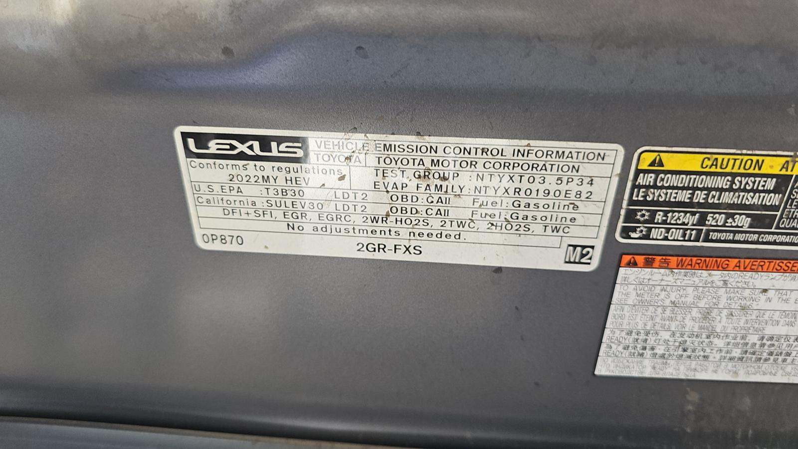 2022 Lexus RX RX 450h AWD