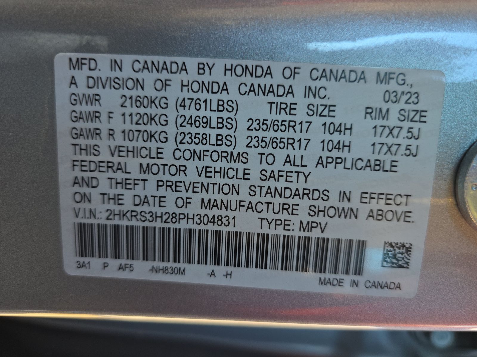 2023 Honda CR-V LX FWD