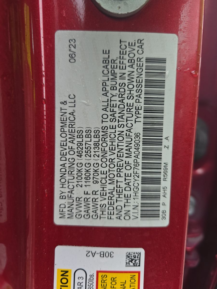 2023 Honda Accord Hybrid Sport-L FWD