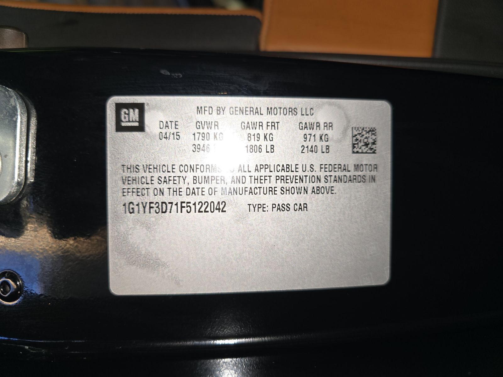 2015 Chevrolet Corvette Stingray RWD