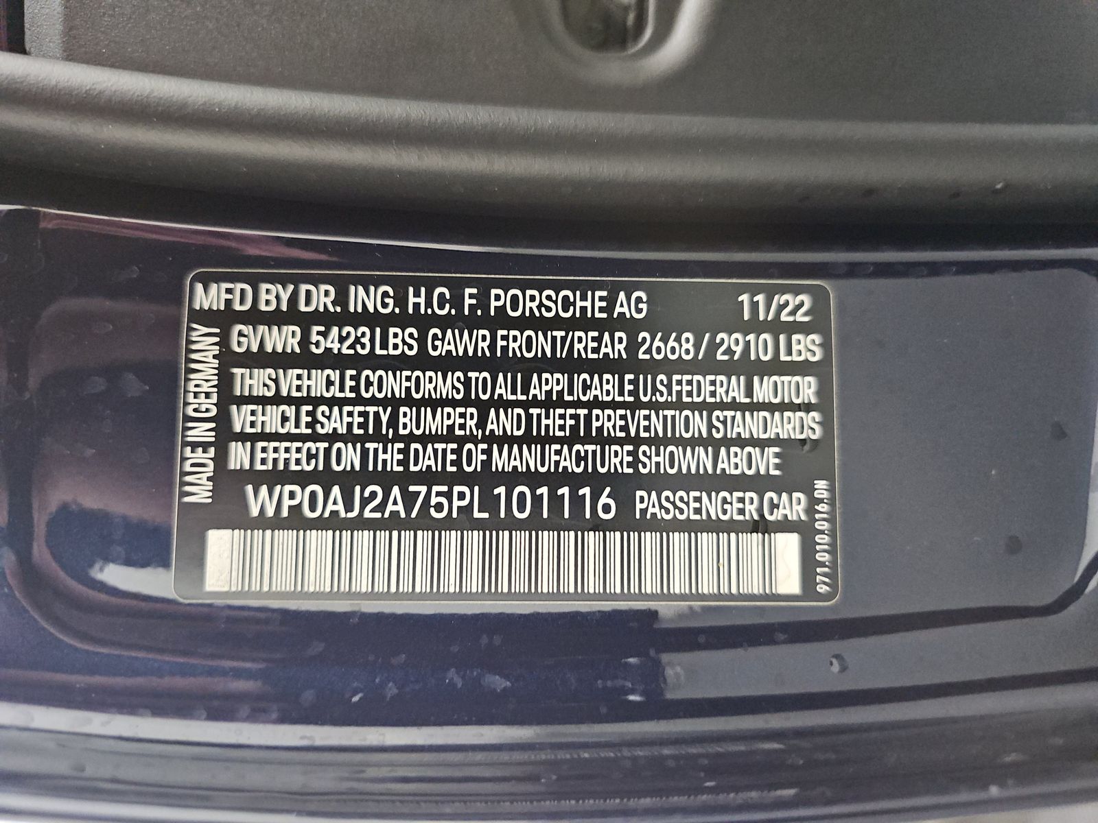 2023 Porsche Panamera 4 Platinum Edition AWD