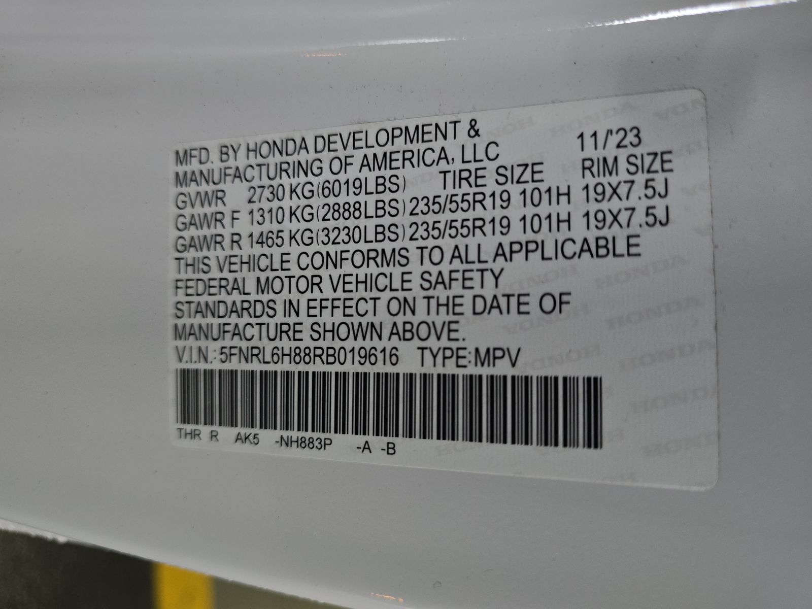 2024 Honda Odyssey Touring FWD