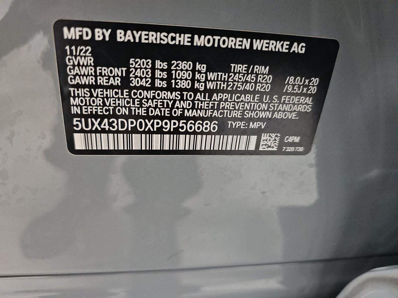 2023 BMW X3 sDrive30i RWD