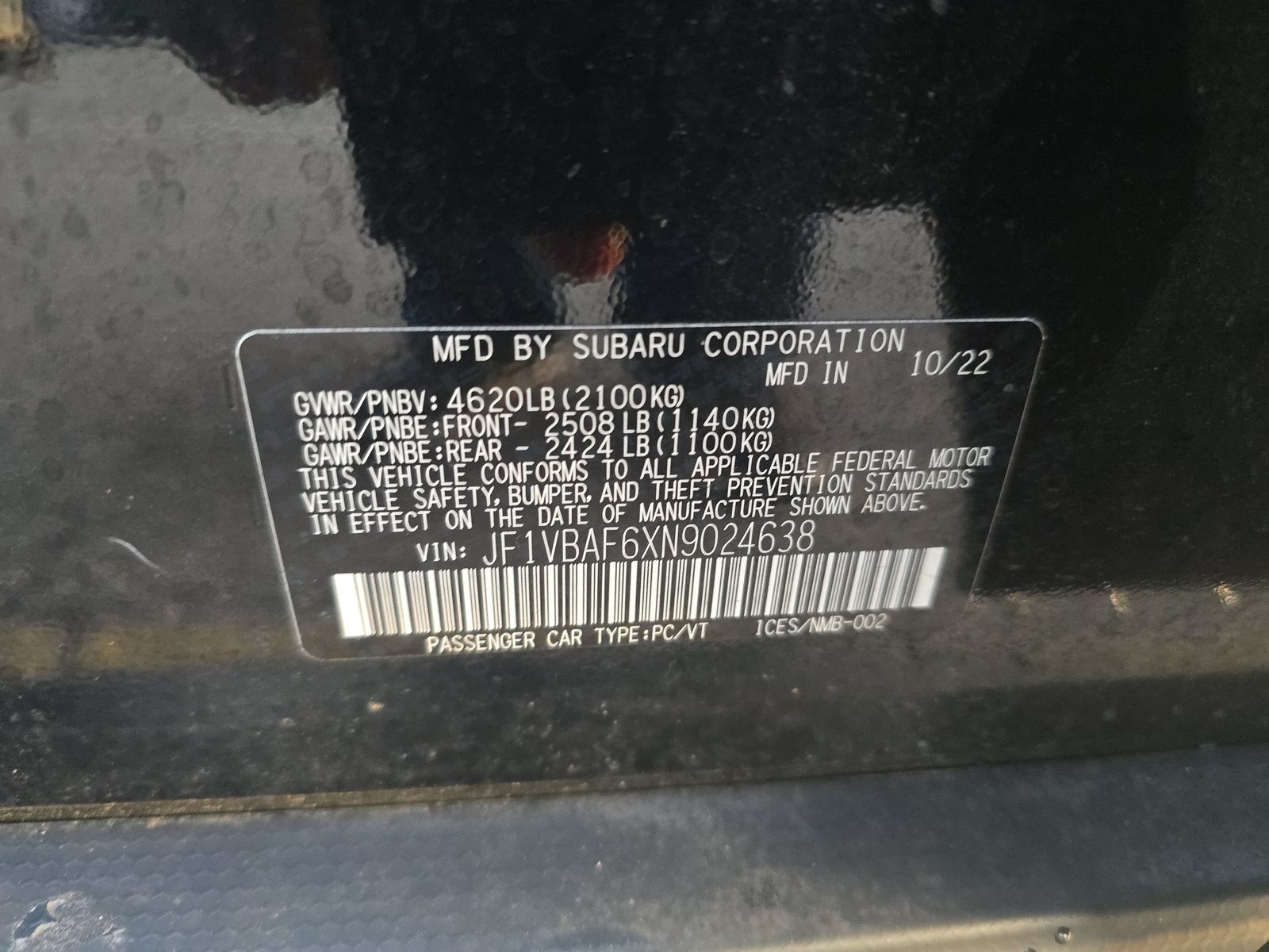 2022 Subaru WRX Premium AWD