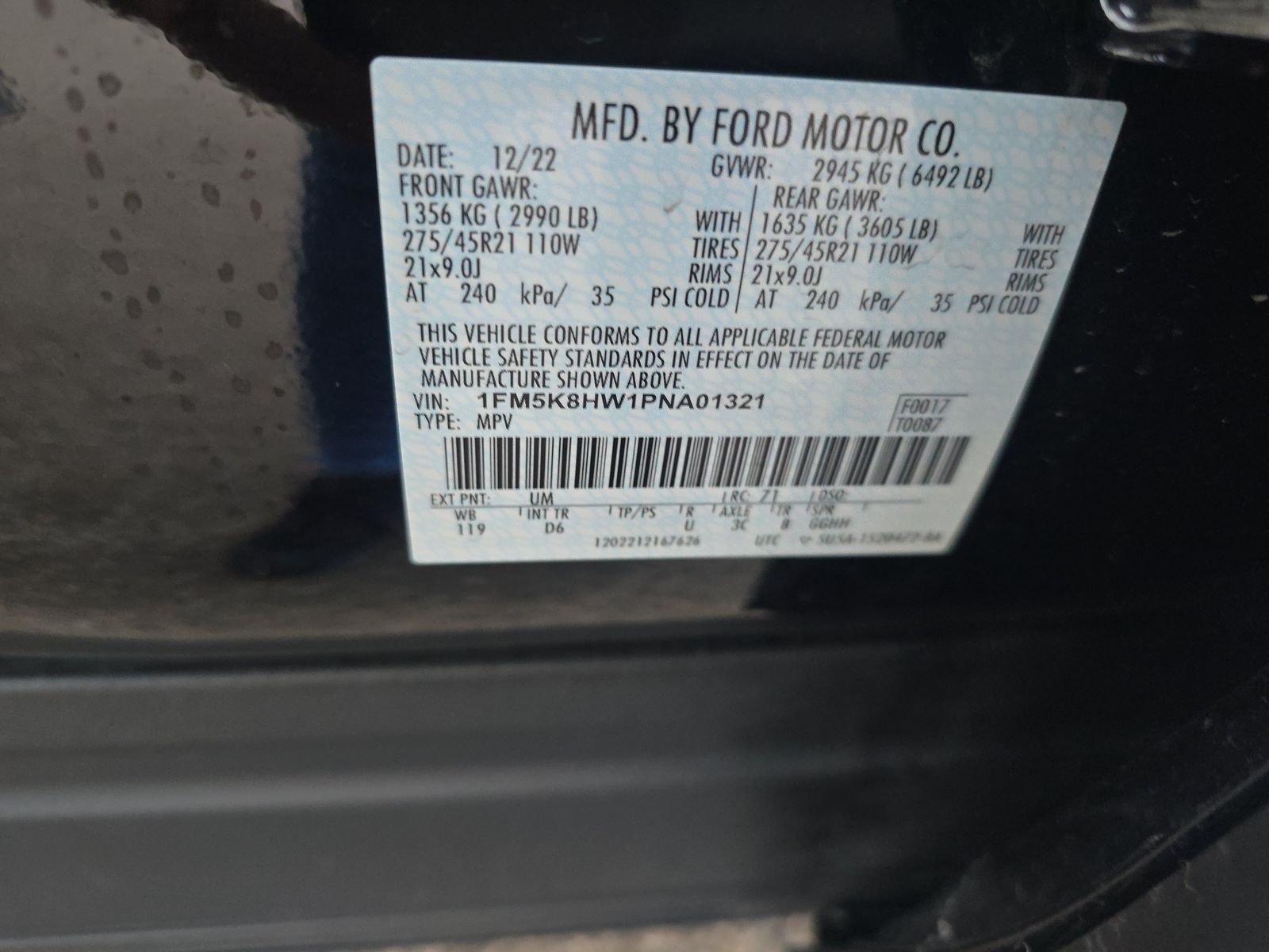 2023 Ford Explorer Hybrid Platinum AWD