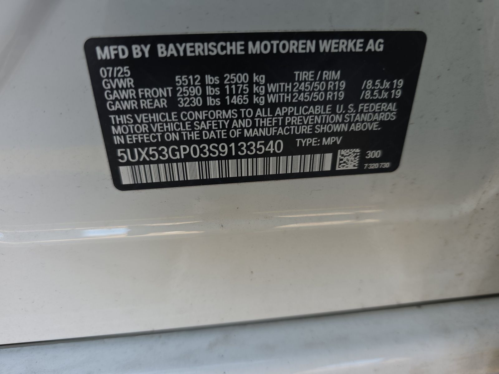 2025 BMW X3 xDrive30i AWD