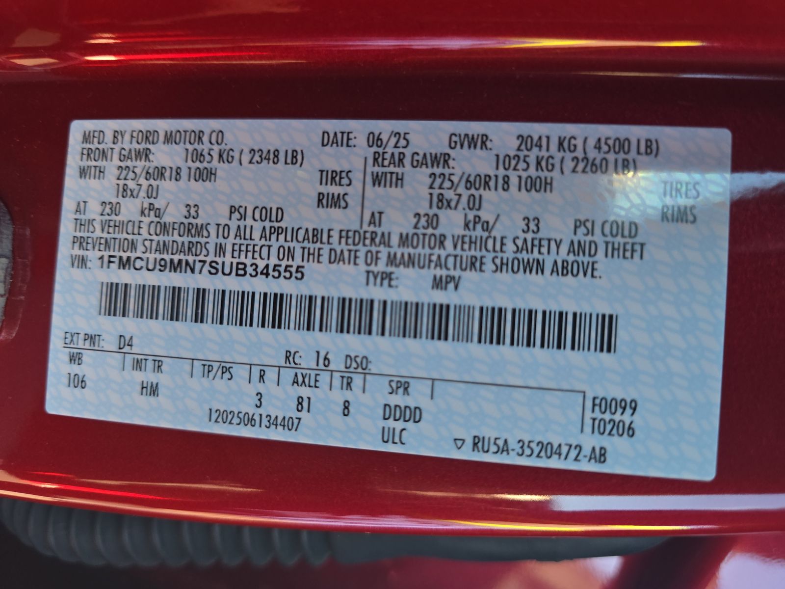 2025 Ford Escape ST-Line AWD