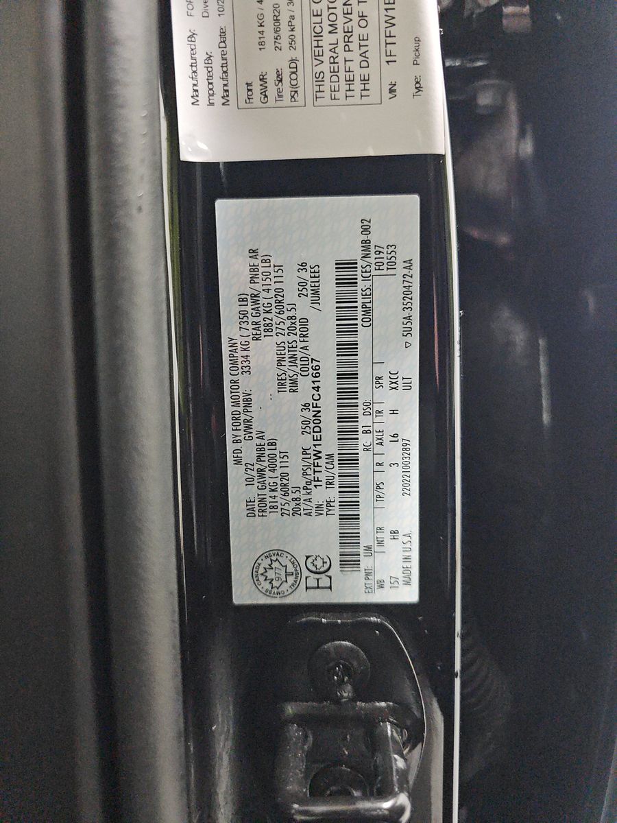 2022 Ford F-150 Hybrid Lariat AWD