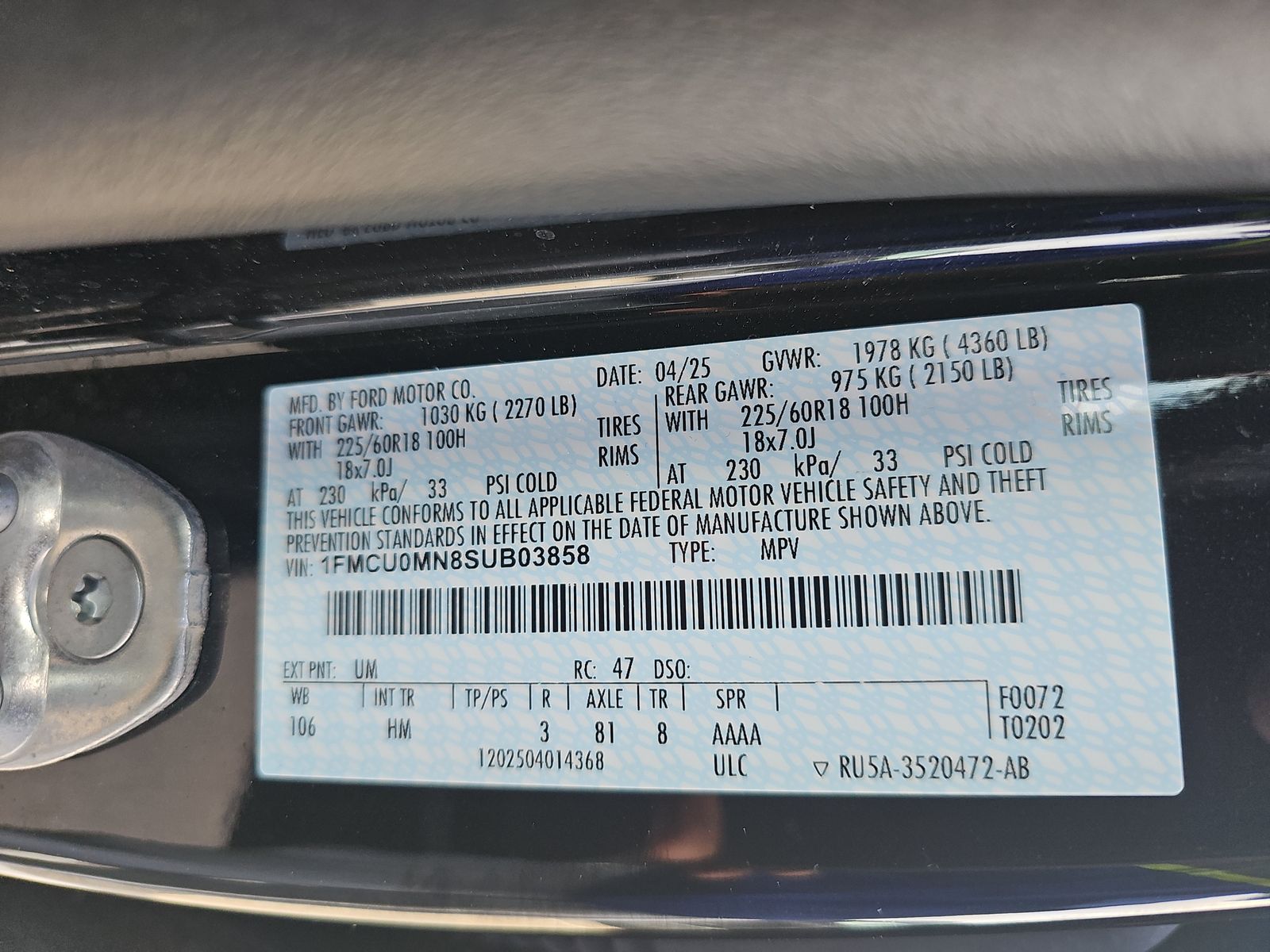 2025 Ford Escape ST-Line FWD