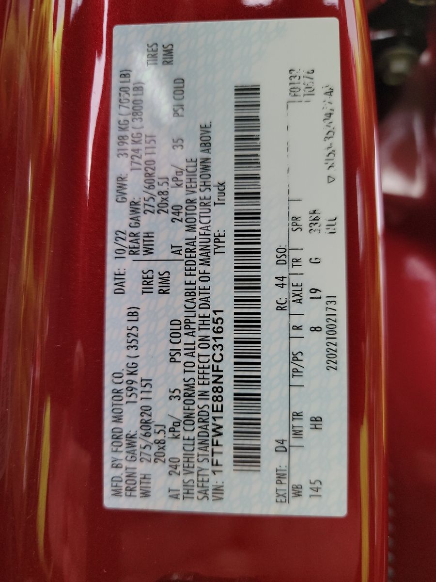 2022 Ford F-150 Lariat AWD