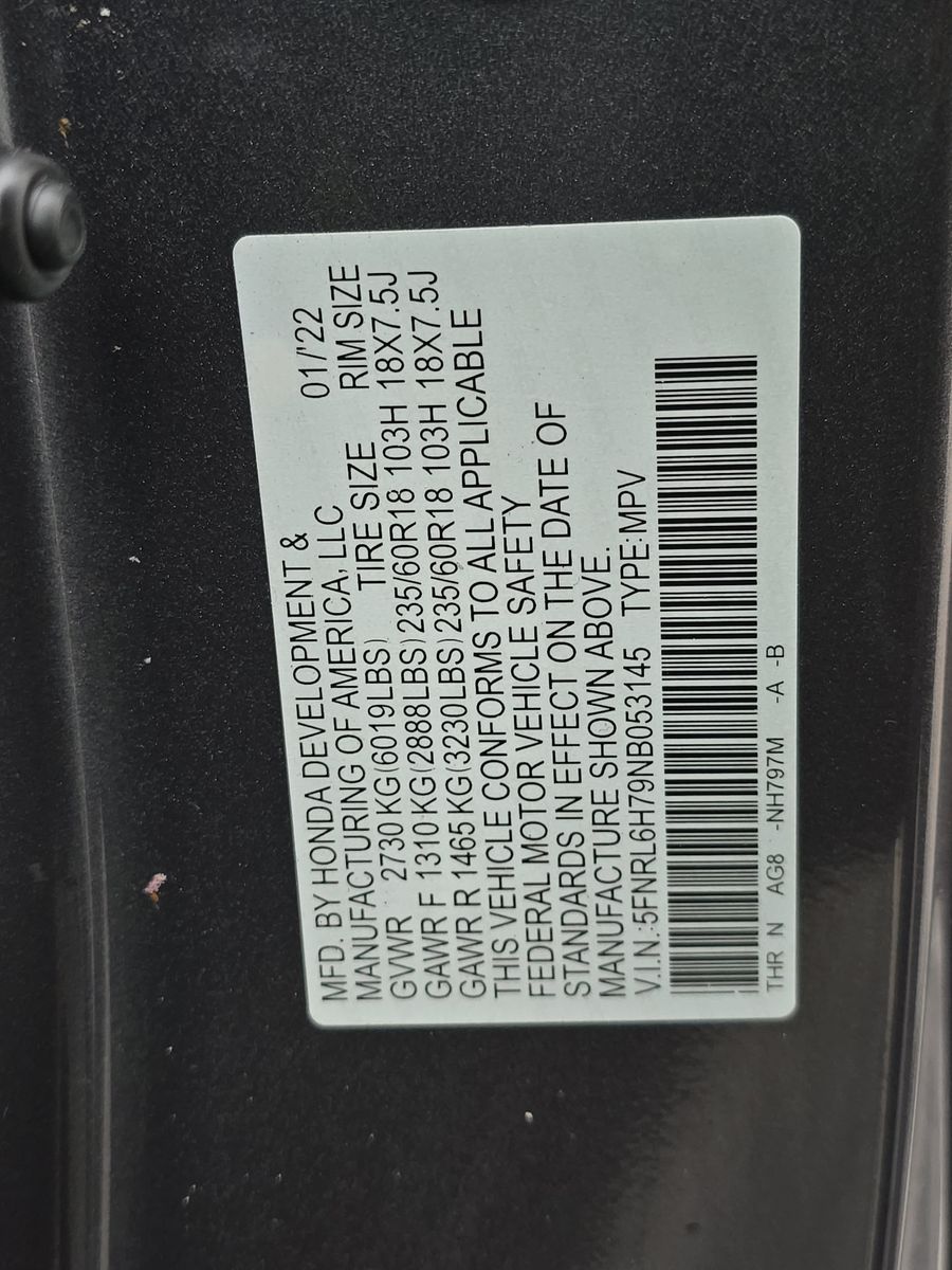 2022 Honda Odyssey EX-L FWD