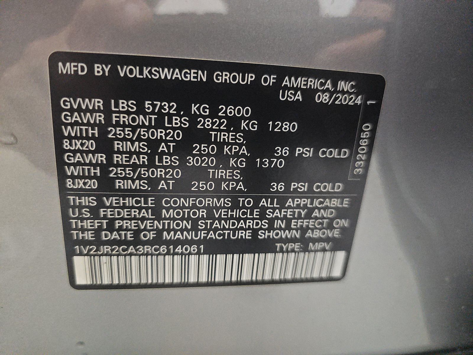 2024 Volkswagen Atlas 2.0T SE FWD