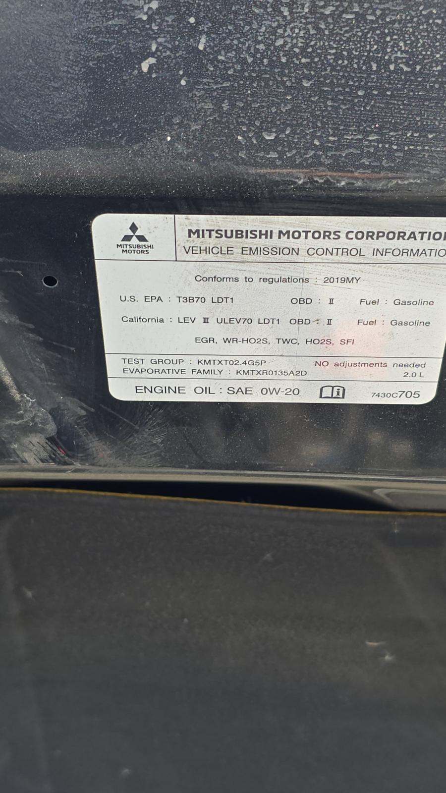2019 Mitsubishi Outlander Sport SE FWD