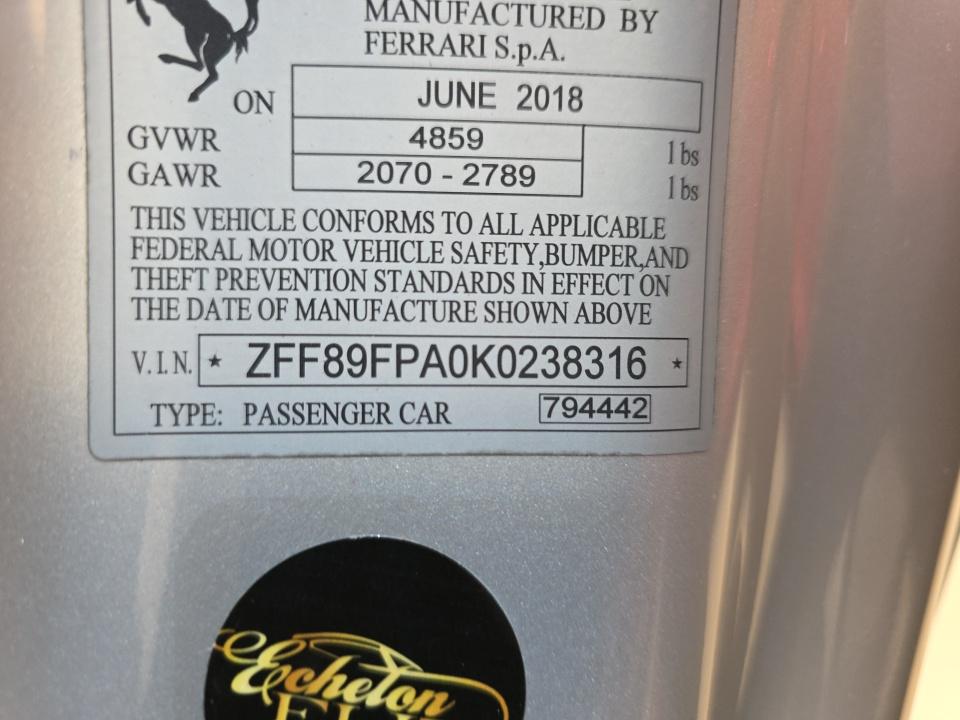 2019 Ferrari Portofino Base RWD