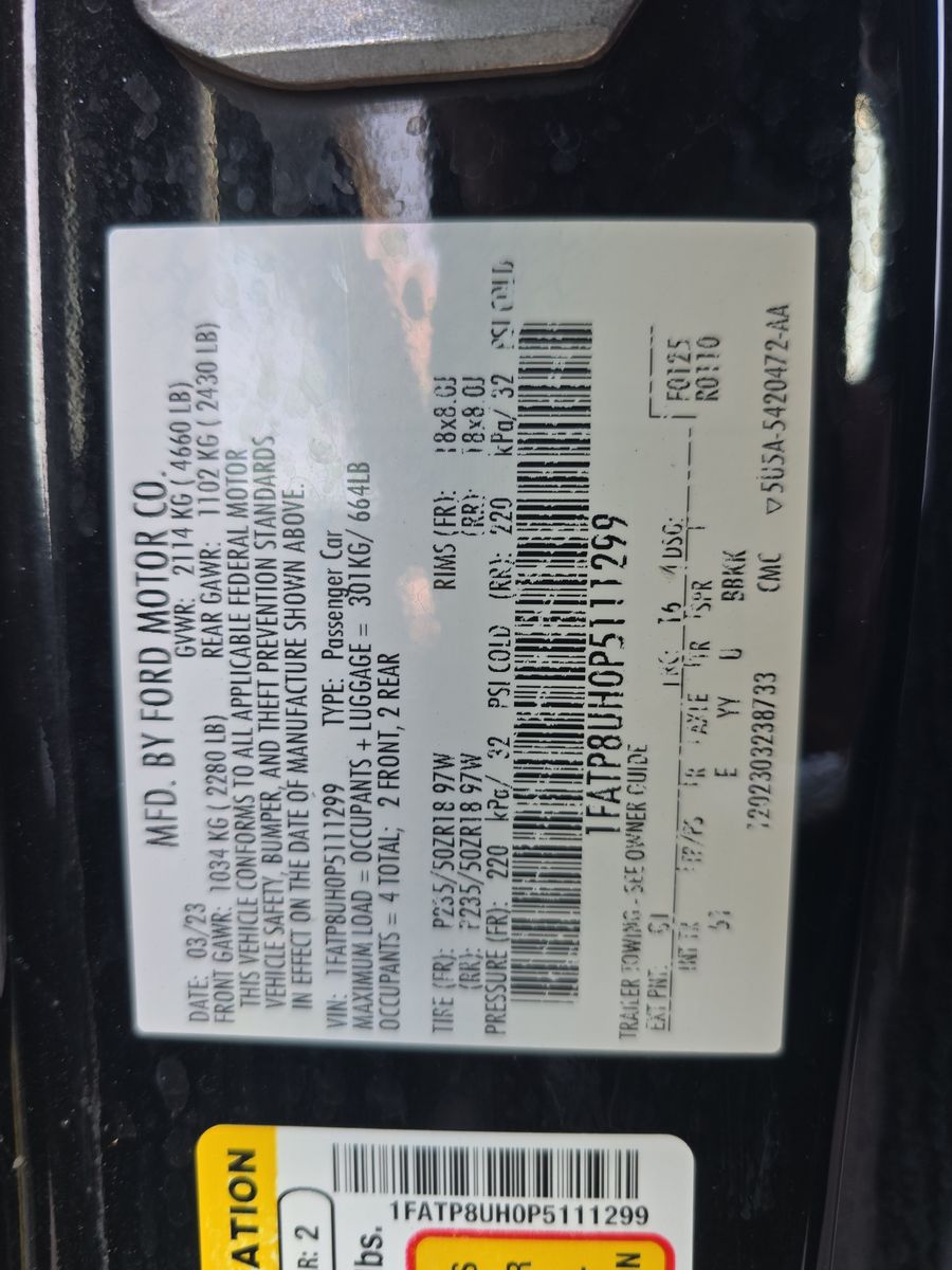 2023 Ford Mustang EcoBoost Premium RWD