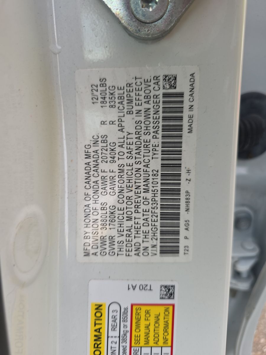 2023 Honda Civic Sport-B FWD