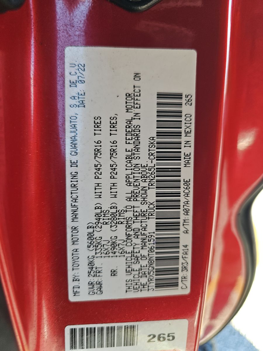 2022 Toyota Tacoma SR RWD