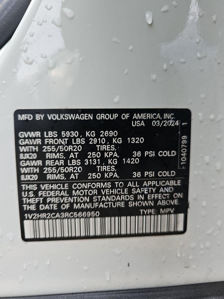 2024 Volkswagen Atlas 2.0T SE AWD