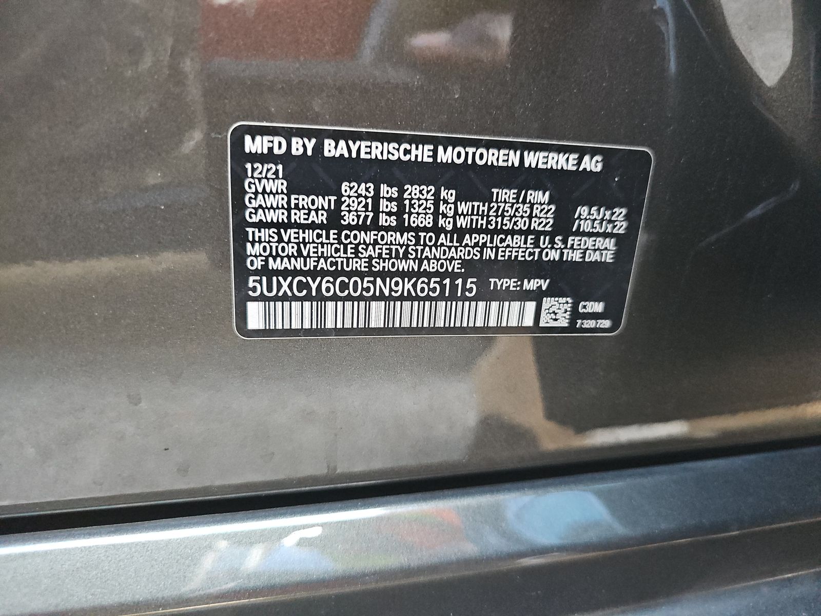 2022 BMW X6 xDrive40i AWD