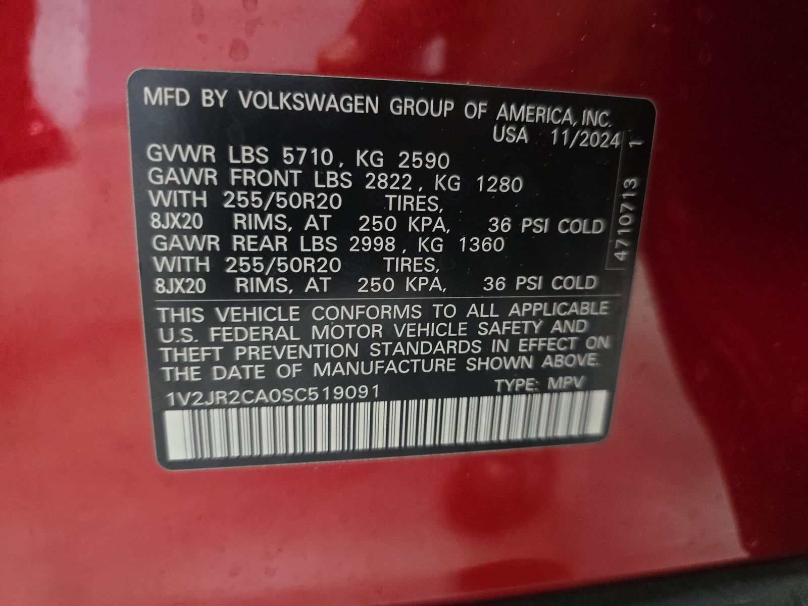 2025 Volkswagen Atlas 2.0T SE FWD