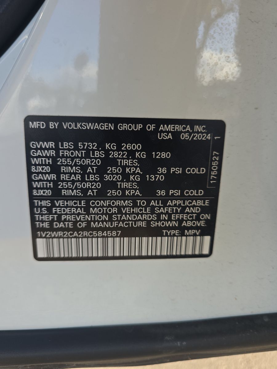 2024 Volkswagen Atlas 2.0T SE FWD