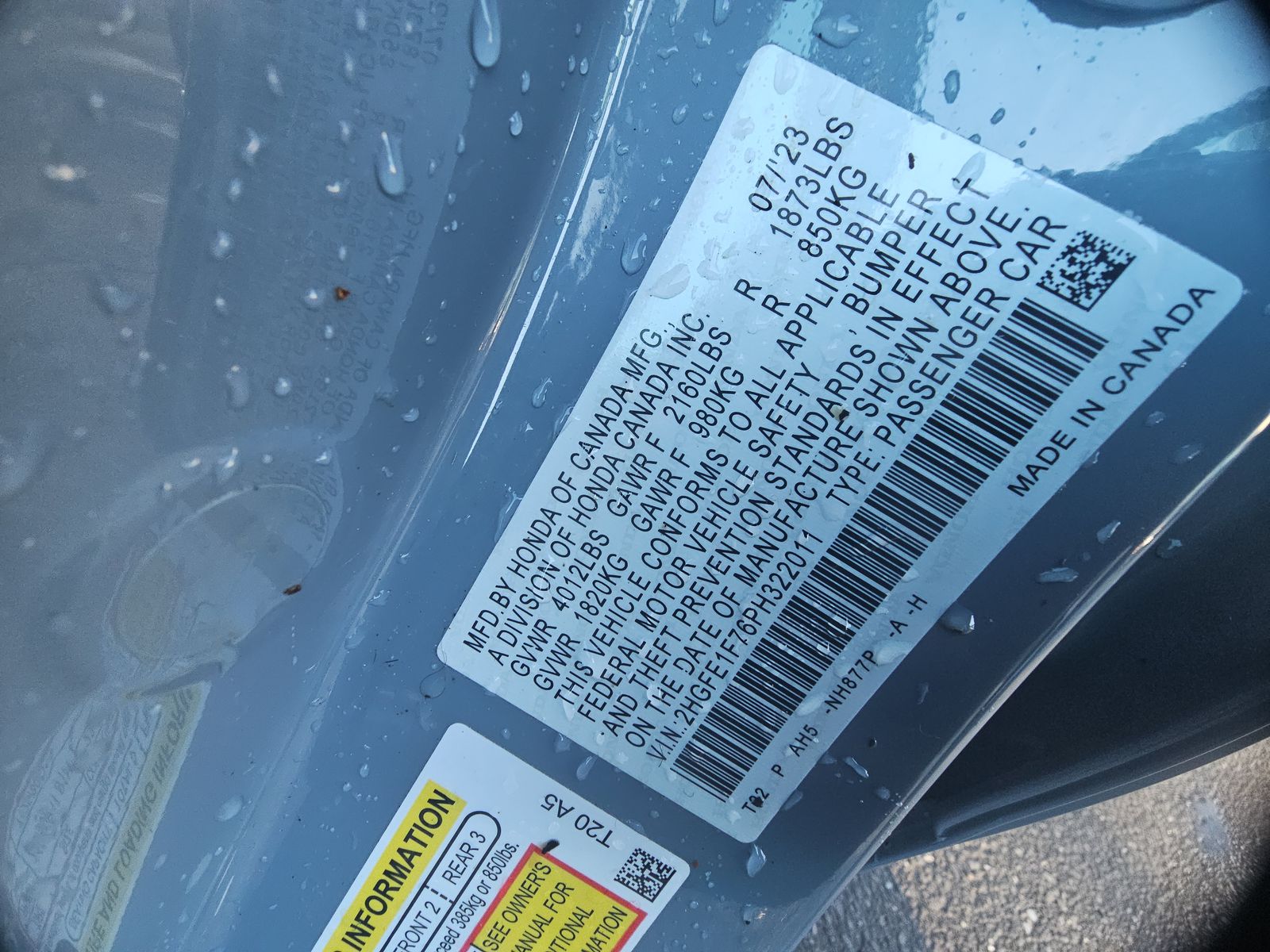 2023 Honda Civic EX FWD