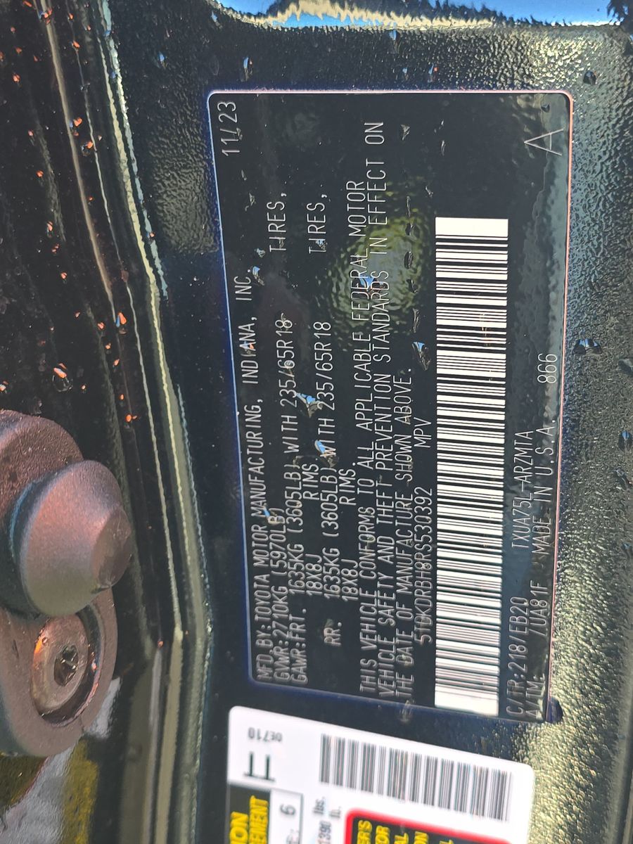 2024 Toyota Highlander XLE AWD