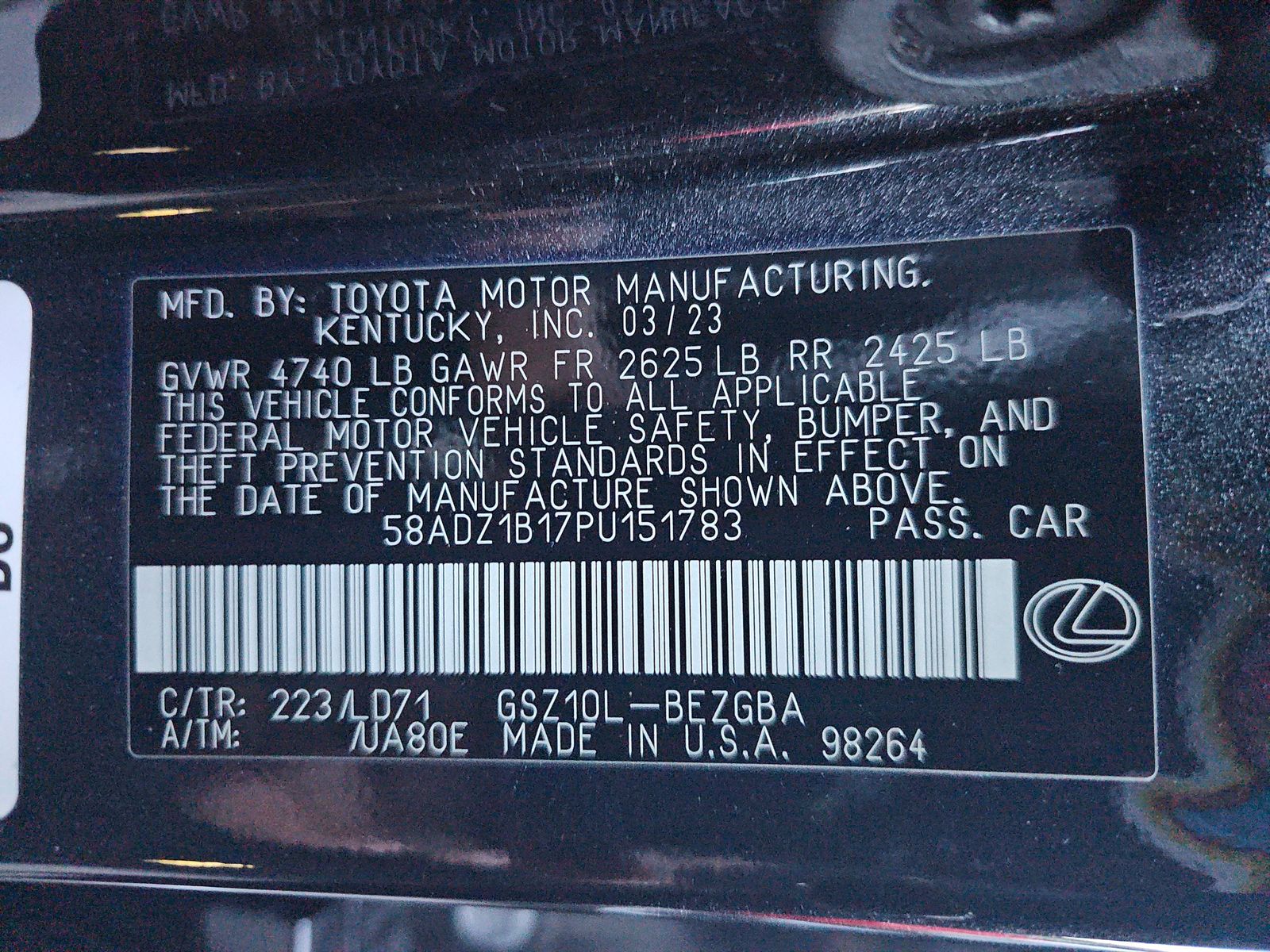 2023 Lexus ES ES 350 FWD