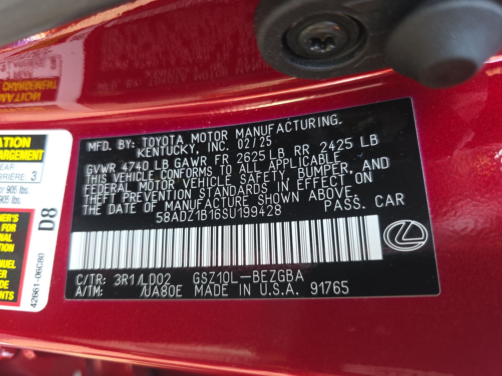 2025 Lexus ES ES 350 FWD