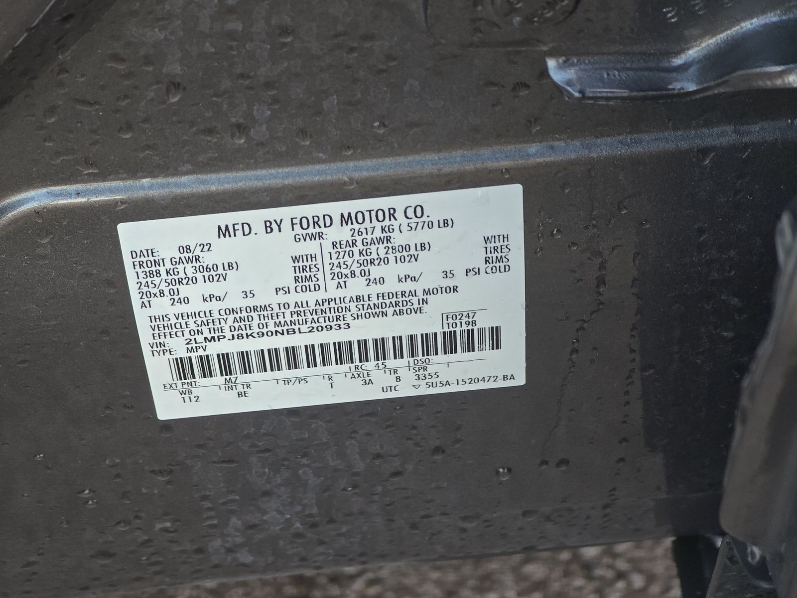 2022 Lincoln Nautilus Reserve AWD