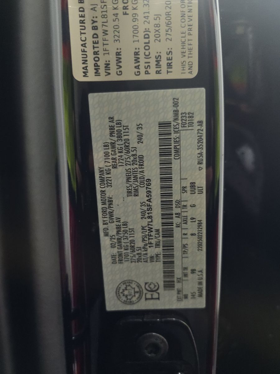 2025 Ford F-150 Platinum AWD