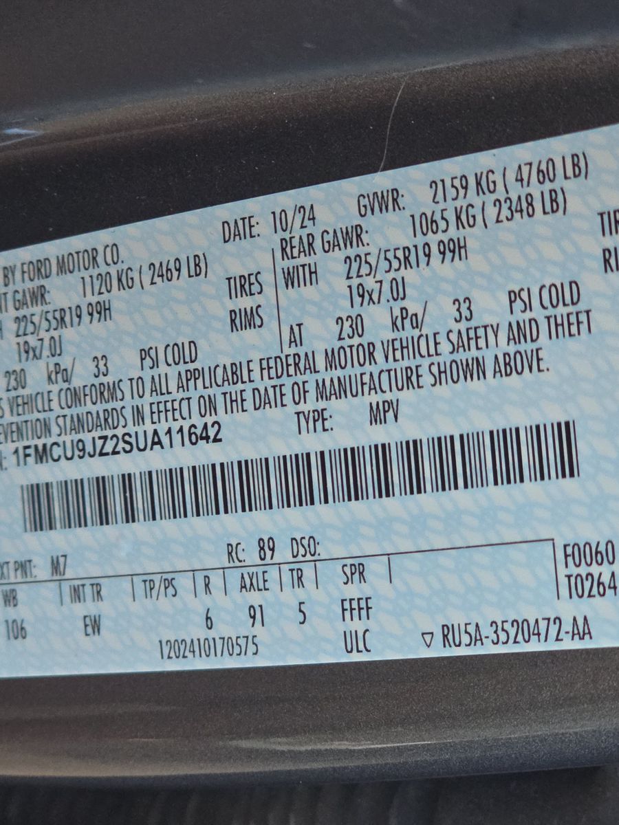 2025 Ford Escape Hybrid Platinum AWD