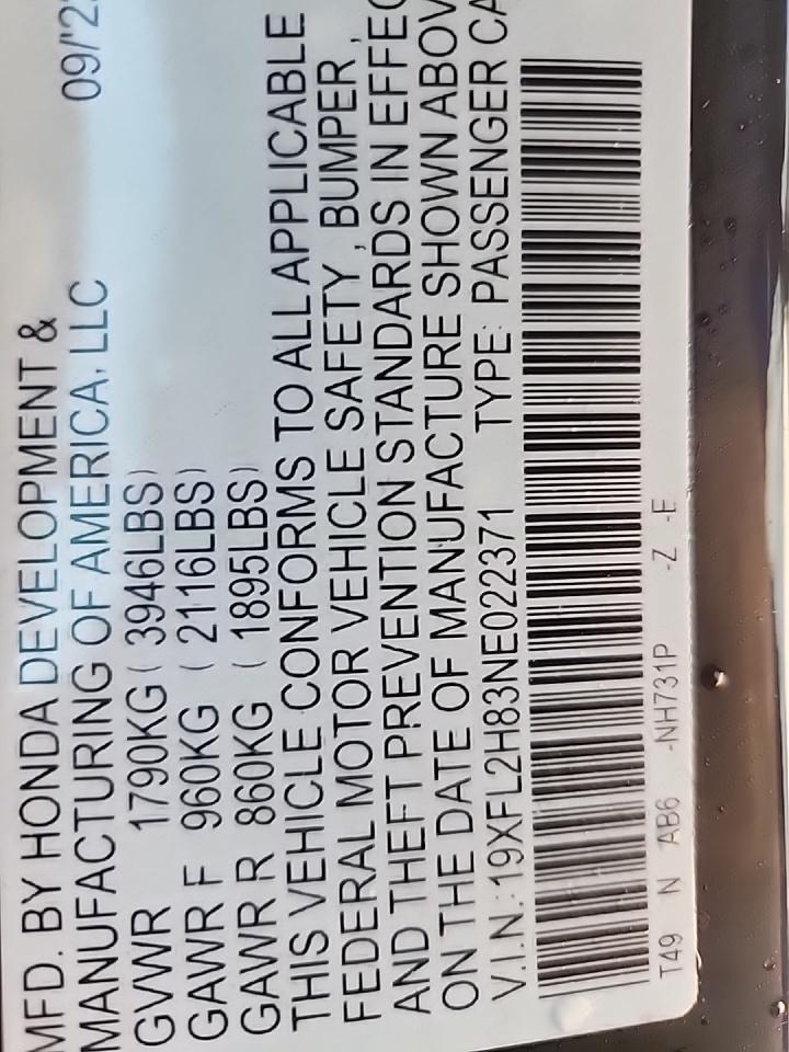 2022 Honda Civic Sport FWD