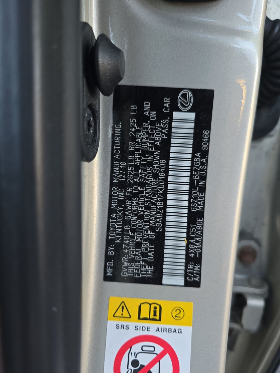 2019 Lexus ES ES 350 Ultra Luxury FWD