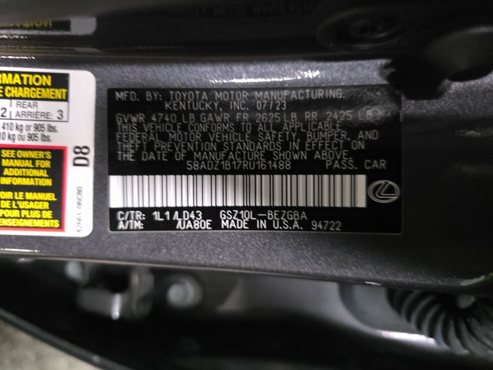 2024 Lexus ES ES 350 FWD