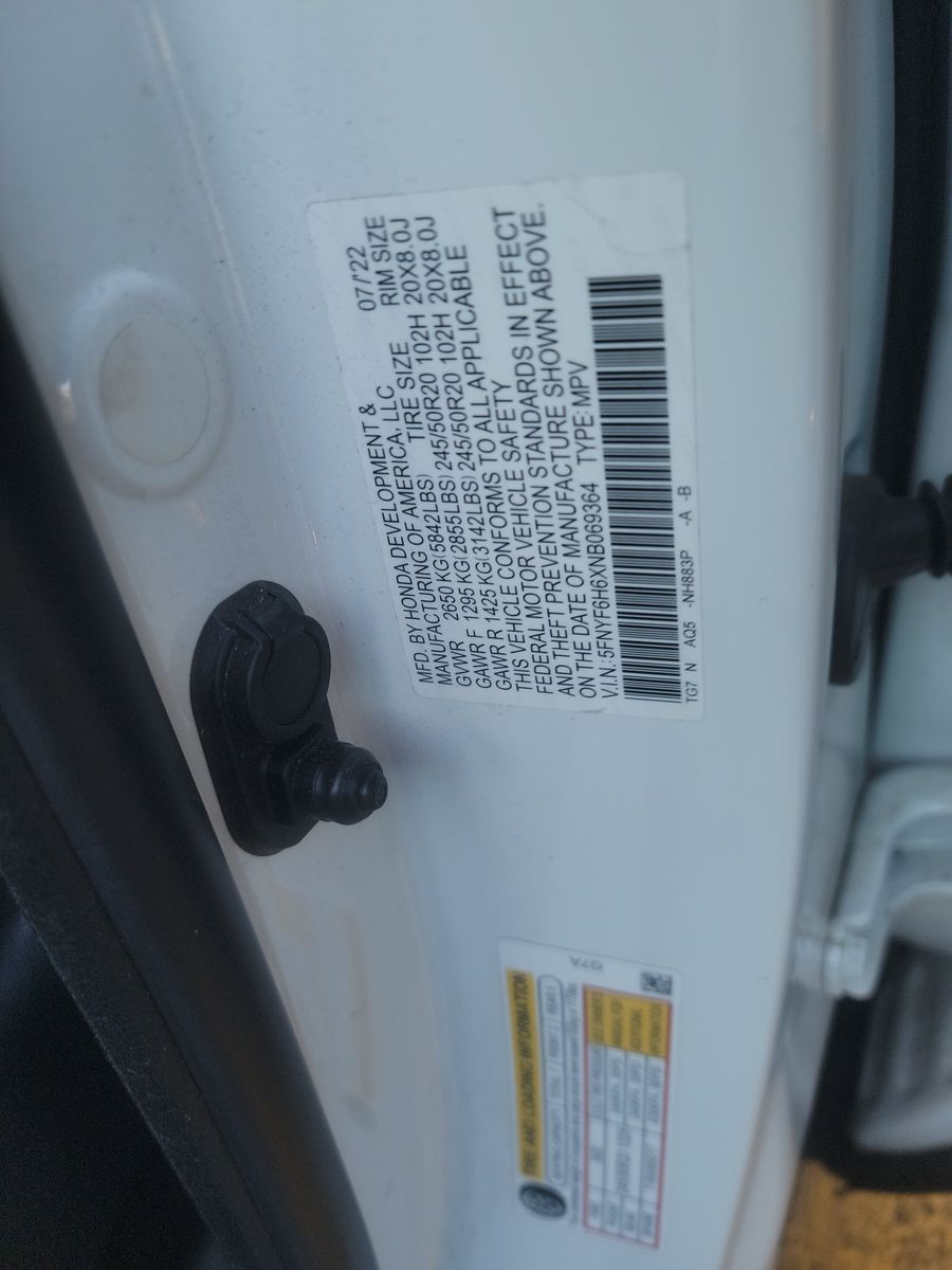 2022 Honda Pilot Touring AWD