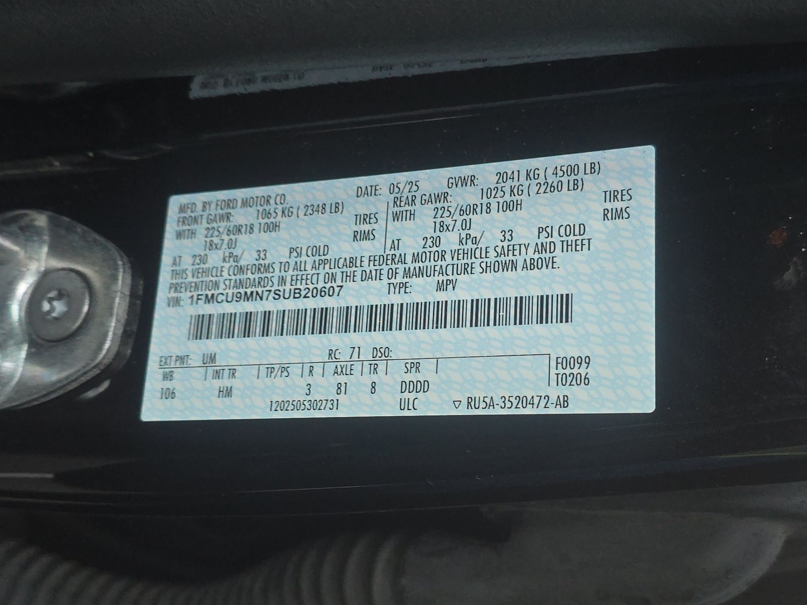 2025 Ford Escape ST-Line AWD