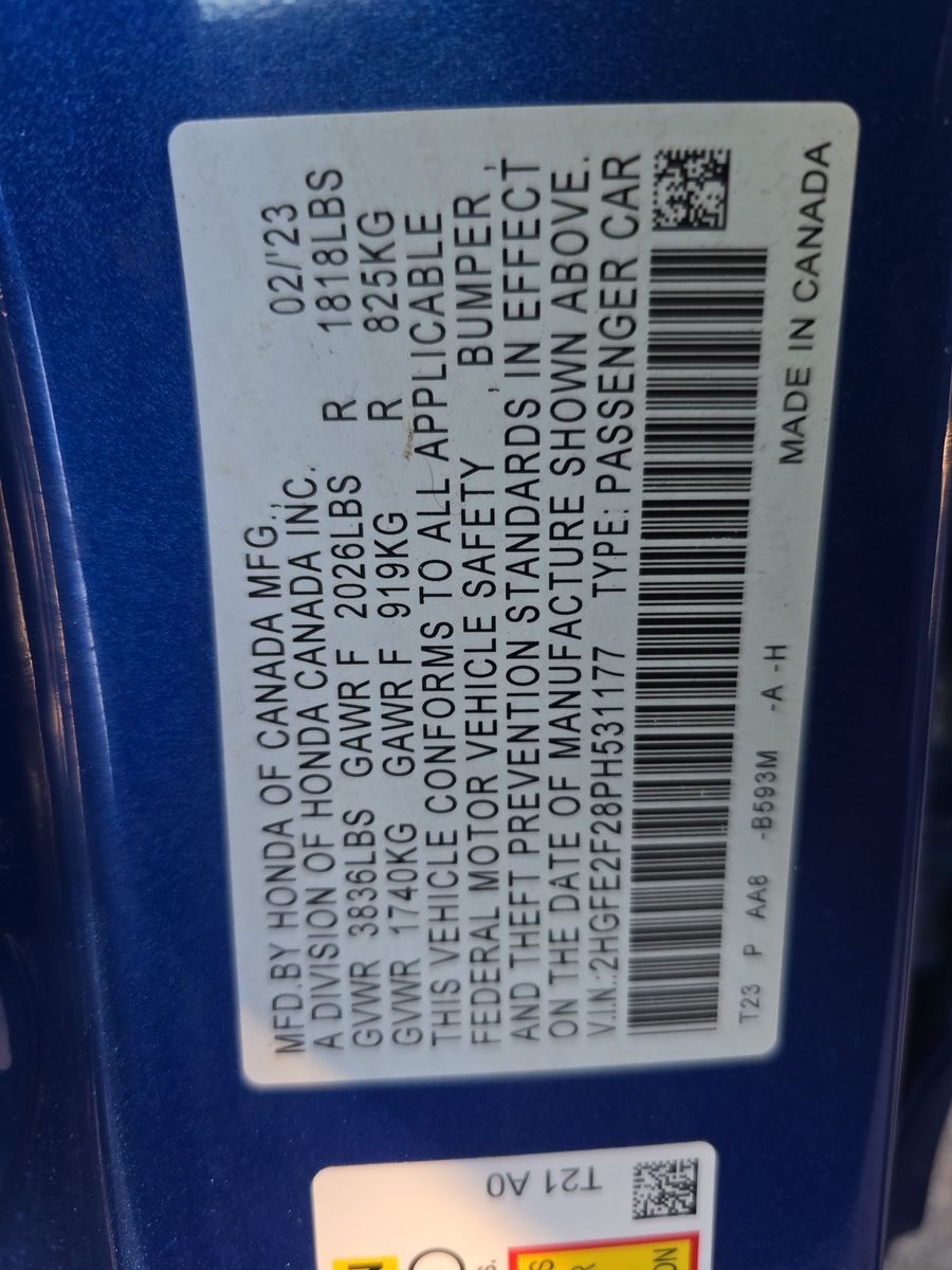 2023 Honda Civic  LX FWD