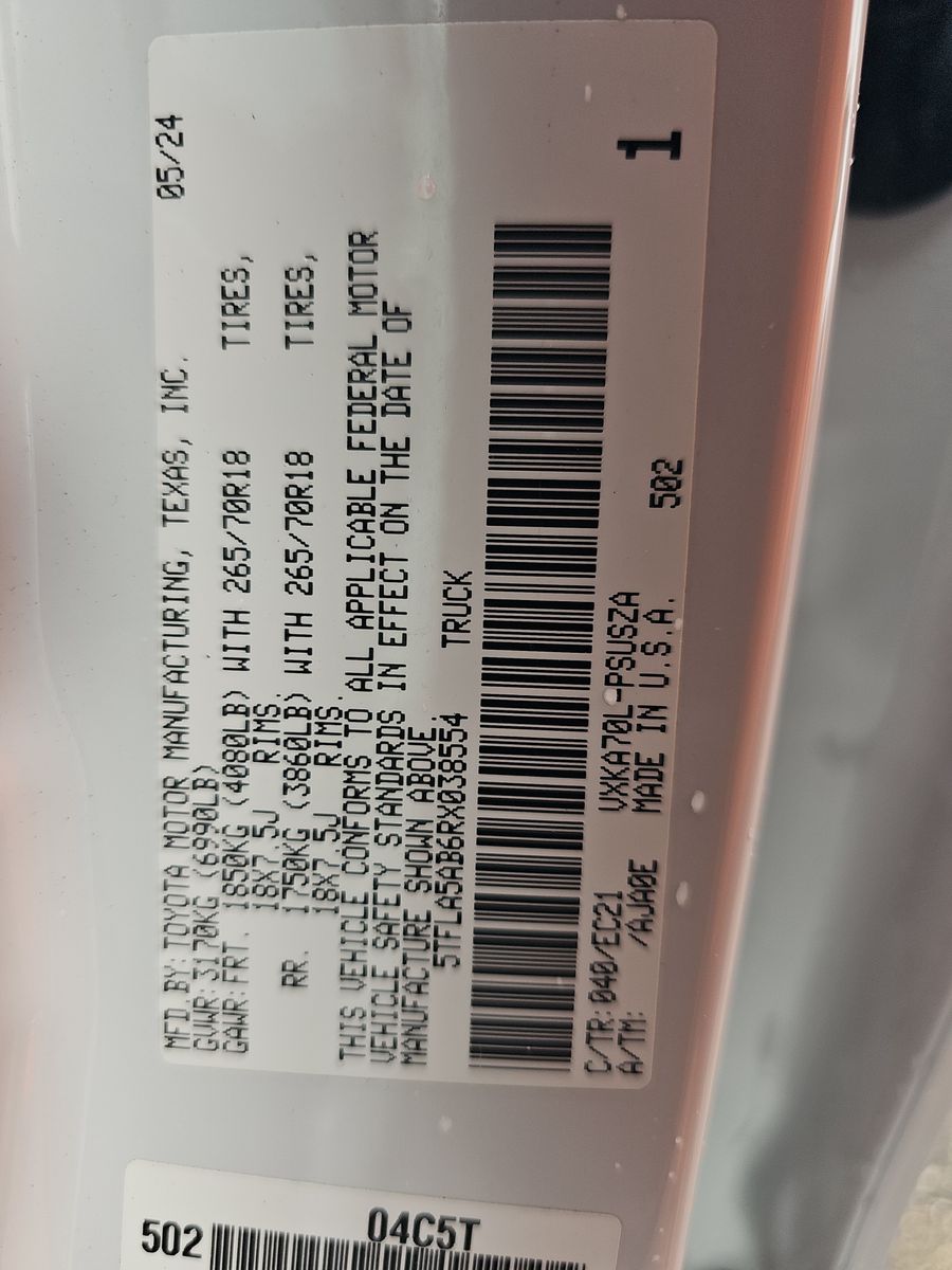 2024 Toyota Tundra SR5 RWD