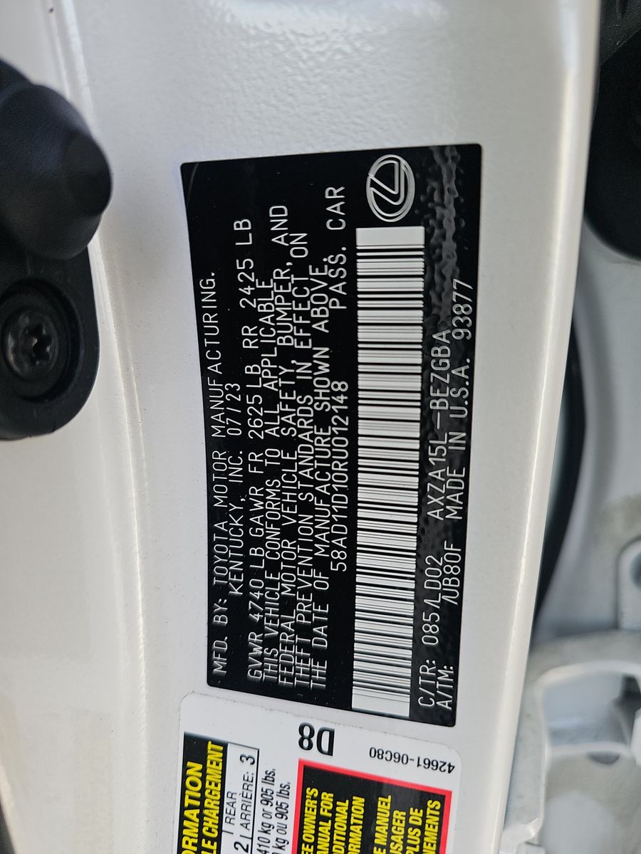 2024 Lexus ES ES 250 AWD