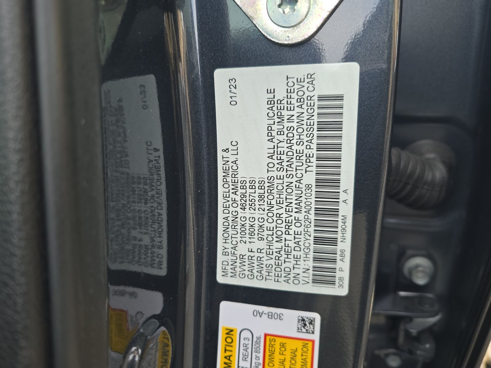 2023 Honda Accord Hybrid EX-L FWD