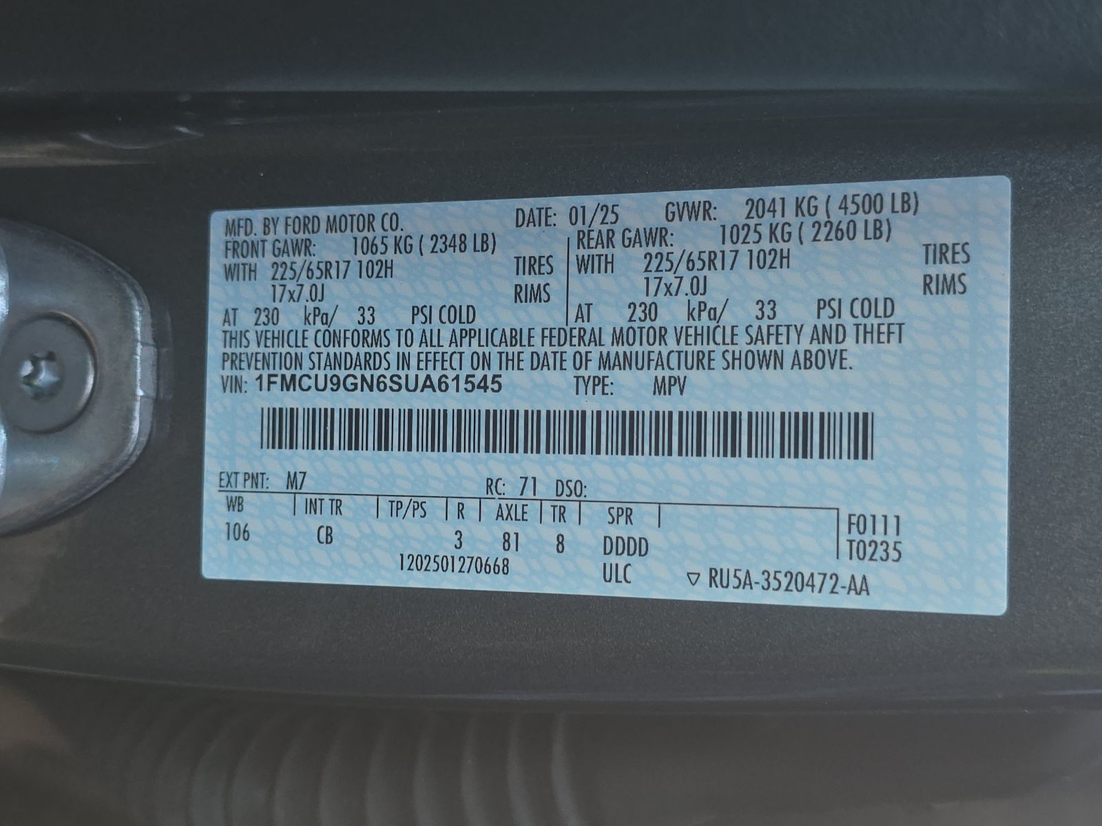 2025 Ford Escape Active AWD