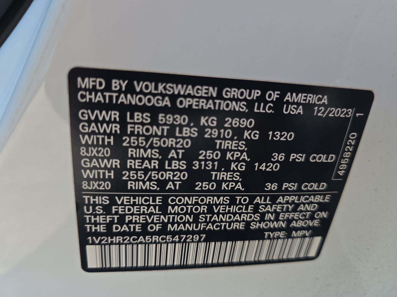 2024 Volkswagen Atlas 2.0T SE AWD