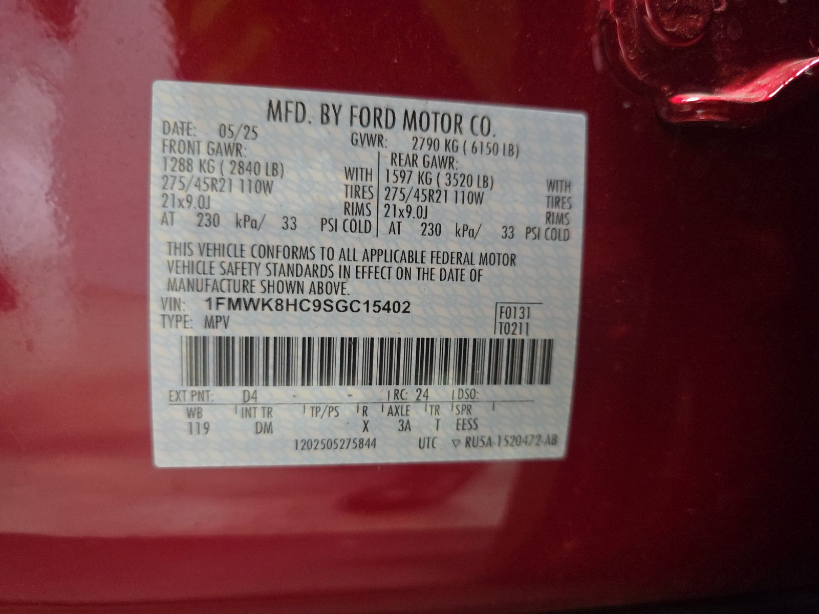 2025 Ford Explorer Platinum AWD