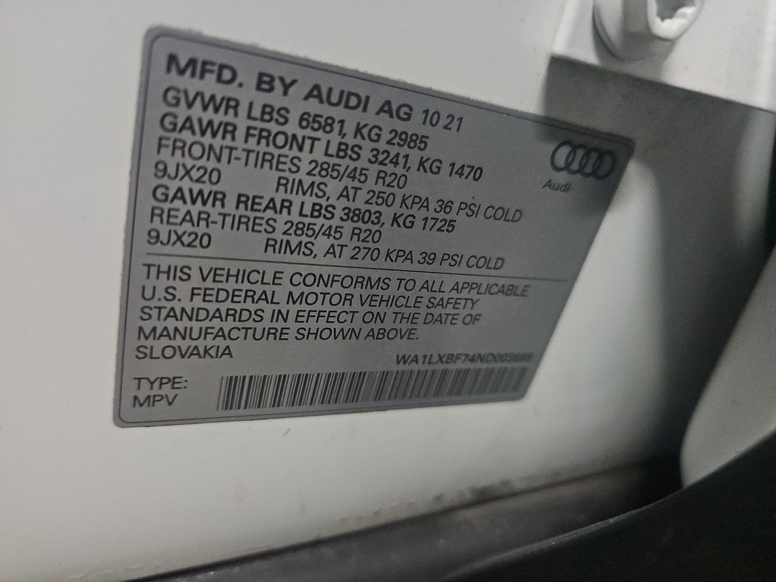 2022 Audi Q7 Premium Plus AWD