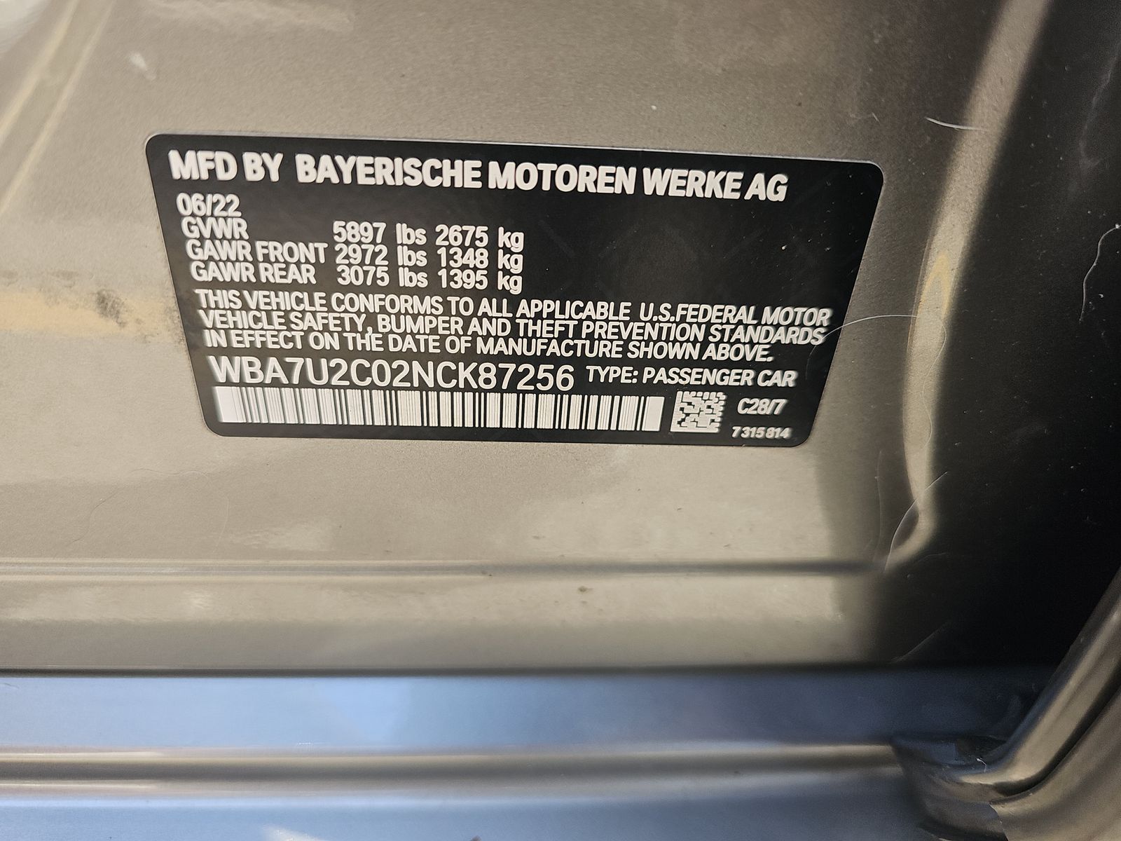 2022 BMW 7 Series 750i xDrive AWD