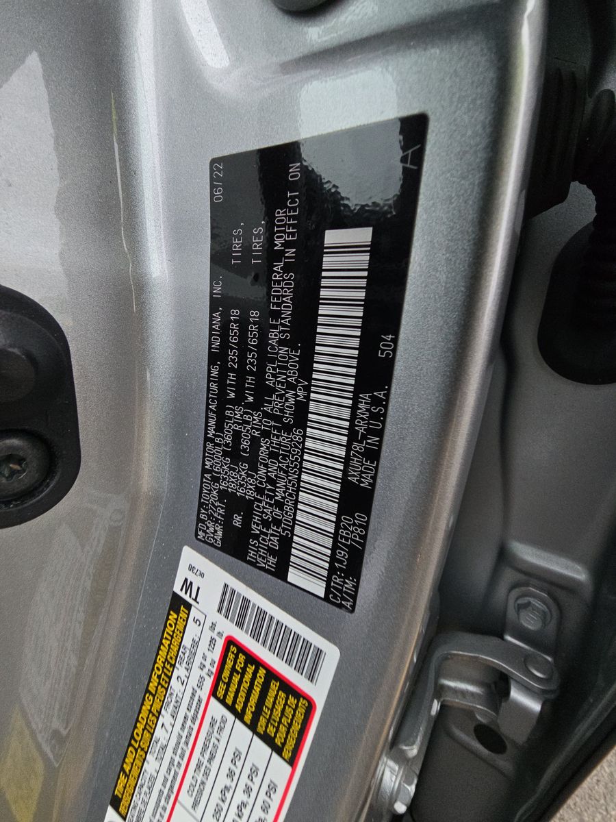 2022 Toyota Highlander Hybrid XLE AWD