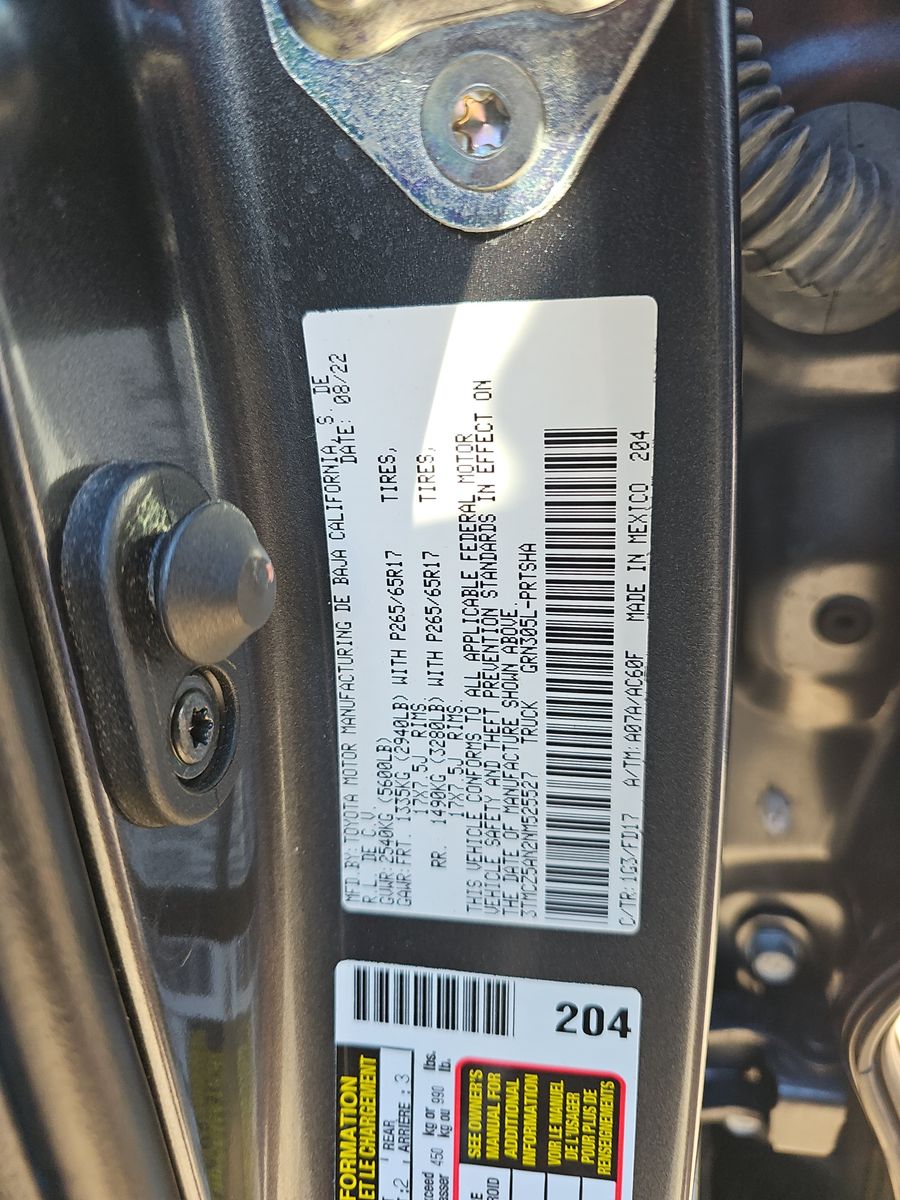 2022 Toyota Tacoma TRD Sport AWD